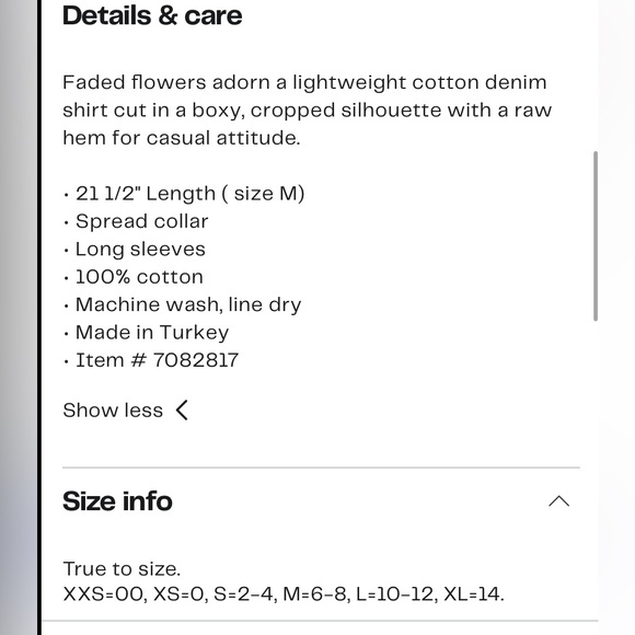 Rag & Bone Floral Oversize Crop Denim Shirt - Picture 7 of 9